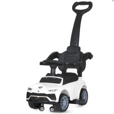Каталка толокар LAMBORGHINI Автомобіль зі звуковими ефектами 2в1 білий (M5044L-1)