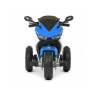 Дитячий електромотоцикл 2 двигуни 25W триколісний синьо-білий (M4622-4)