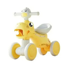 Каталка-толокар Динзаврик із світлозвуковими ефектами жовтий (M6025E-6)