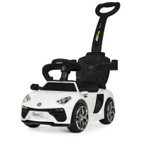 Каталка-толокар 2 в 1 акумуляторна із світло-звуковими ефектами 6V 5Ah біла (M3591L-1)