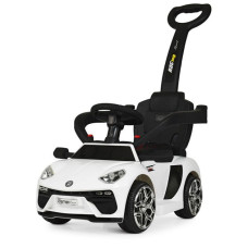 Каталка-толокар 2 в 1 акумуляторна із світло-звуковими ефектами 6V 5Ah біла (M3591L-1)