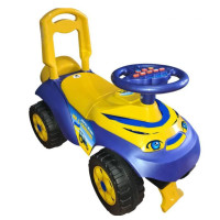 Каталка-толокар DOLONI Автошка музична жовто-синя (0142/17UA)