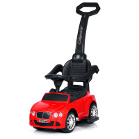 Каталка-толокар 2 в 1 Bentley з батьківською ручкою музична червона (M 3901L-3)