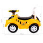 Каталка толокар ТехноК Автомобіль для прогулянок музичний жовтий (TH6689)
