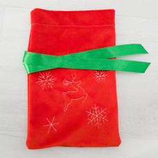 Мішок під шампанське і цукерки Попелюшка 29см червоний (ZL1371)