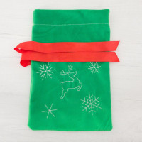 Мішок під шампанське і цукерки Попелюшка 29см зелений (ZL1372)