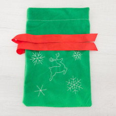 Мішок під шампанське і цукерки Попелюшка 29см зелений (ZL1372)