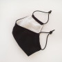 Маска захисна на обличчя багаторазова 2х шарова чорна (М2002)
