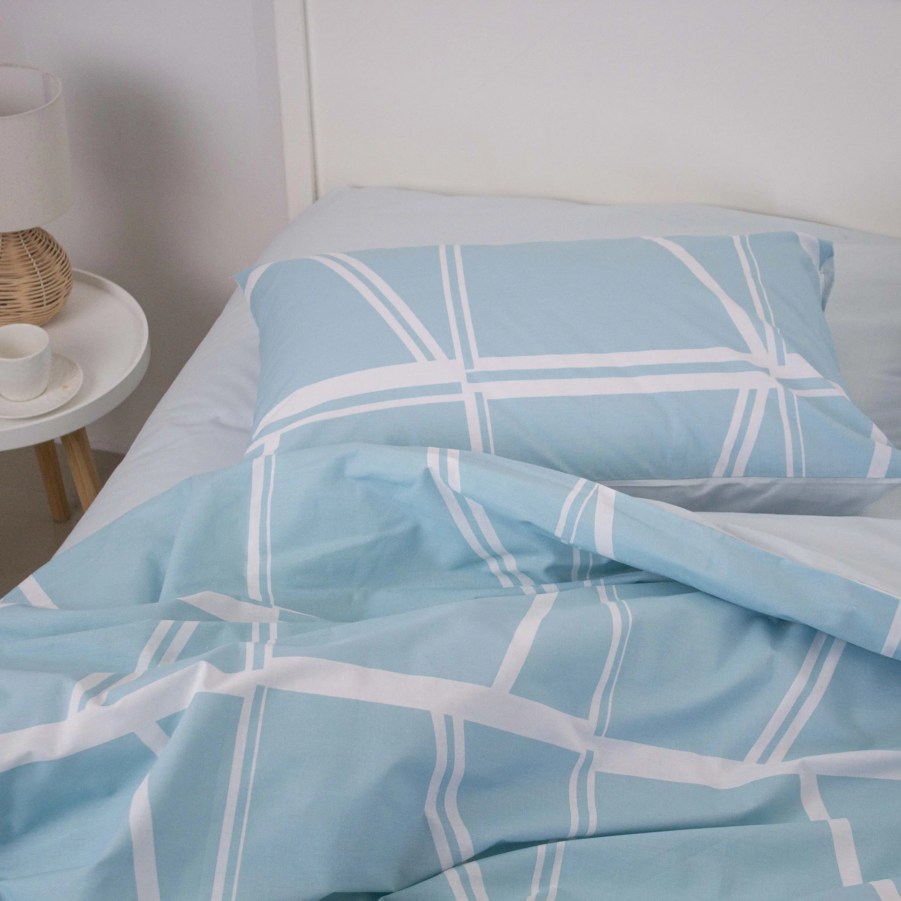 Комплект постільної білизни ТЕП "Happy Sleep" Aqua Grid, євро
