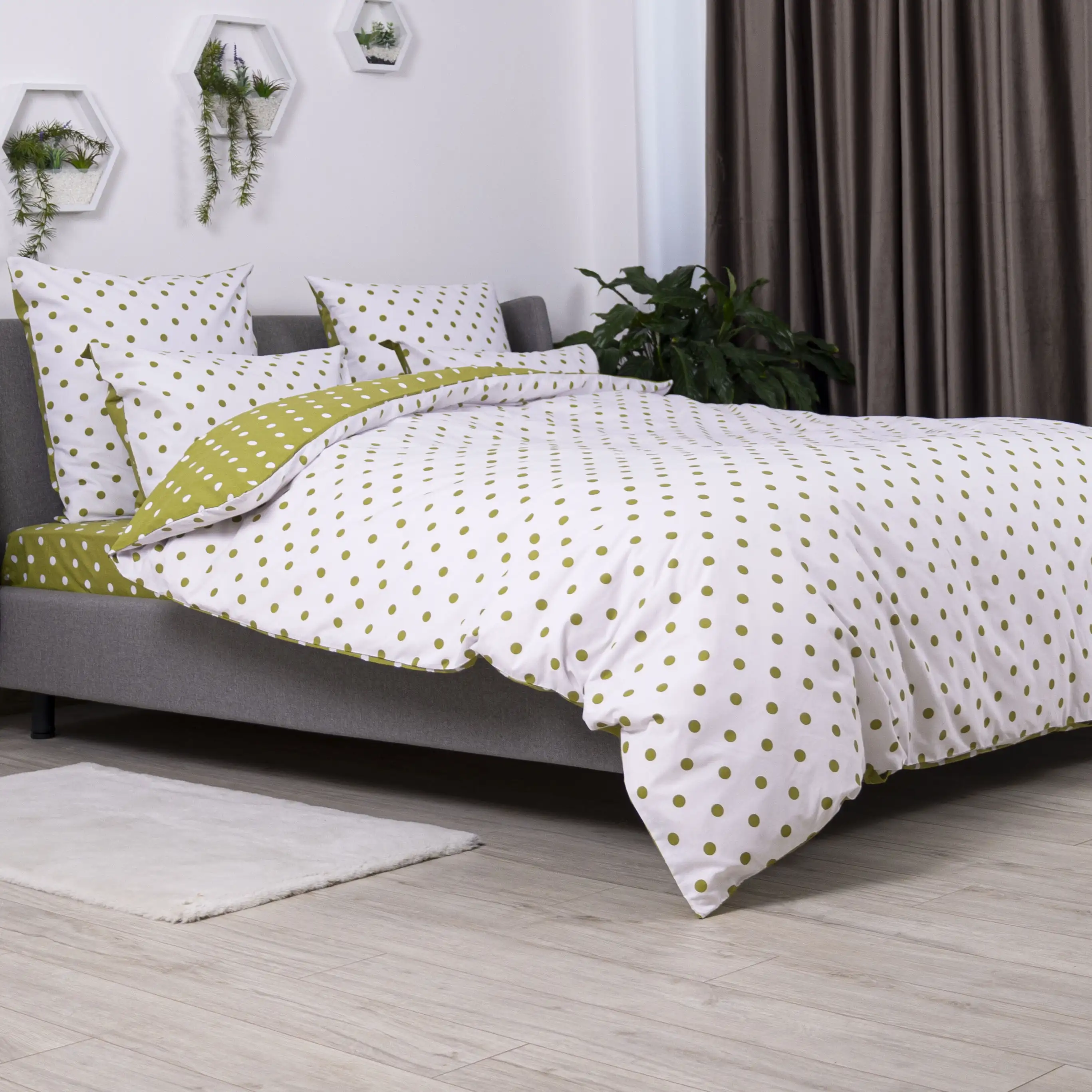 Постільна білизна ТЕП "Happy Sleep" Olive Dots, 50x70, двоспальна