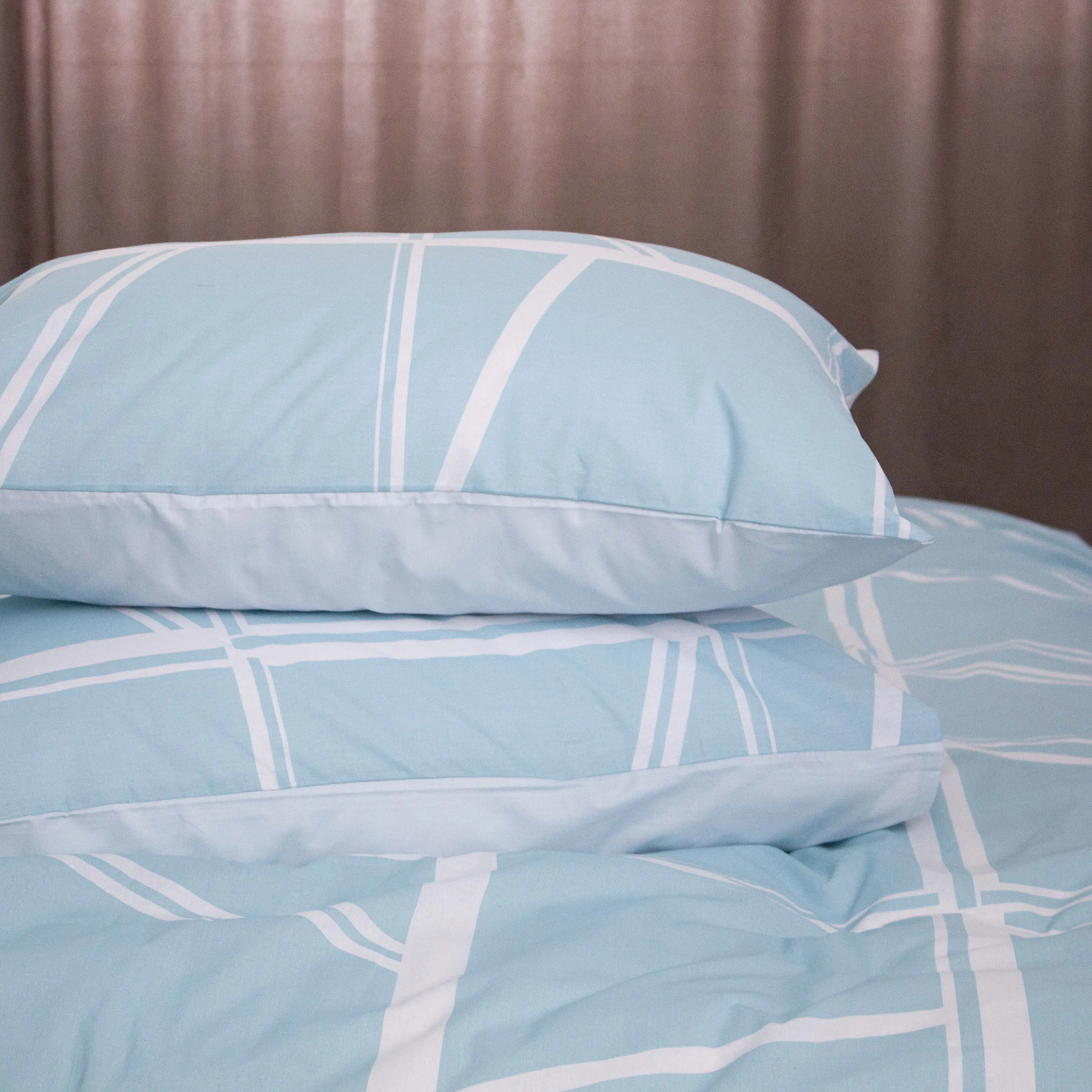 Комплект постільної білизни ТЕП "Happy Sleep" Aqua Grid, євро