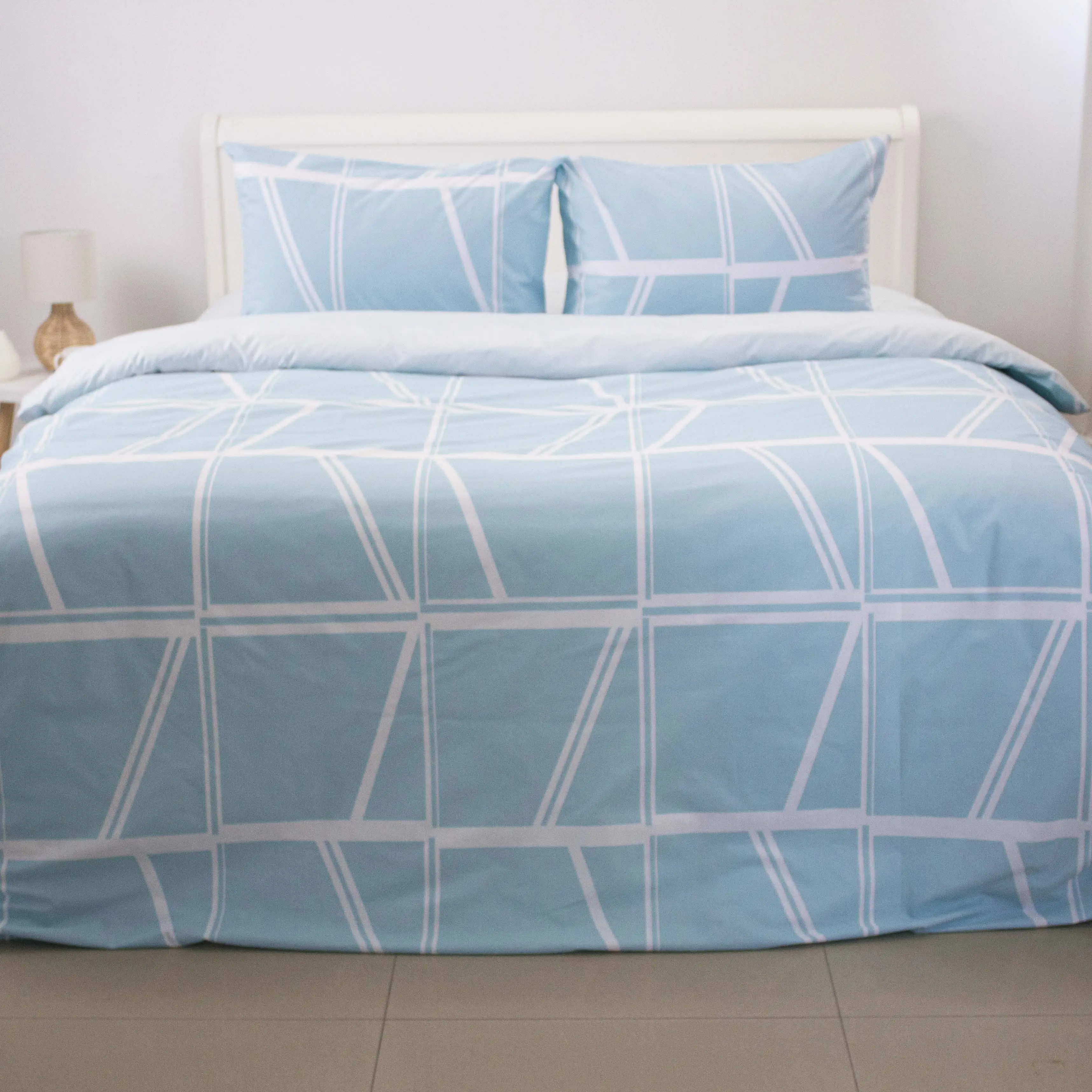Комплект постільної білизни ТЕП "Happy Sleep" Aqua Grid, євро