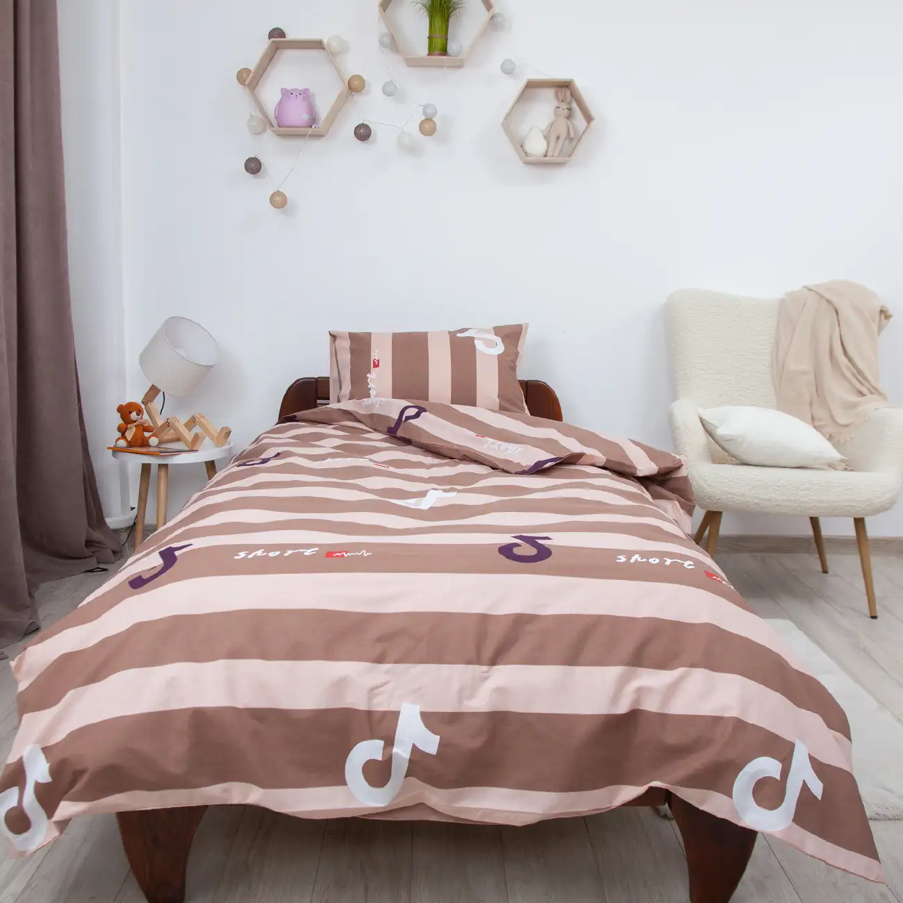 Постільна білизна ТЕП "Soft dreams" Тренди (коричневий), 50x70, підліткова