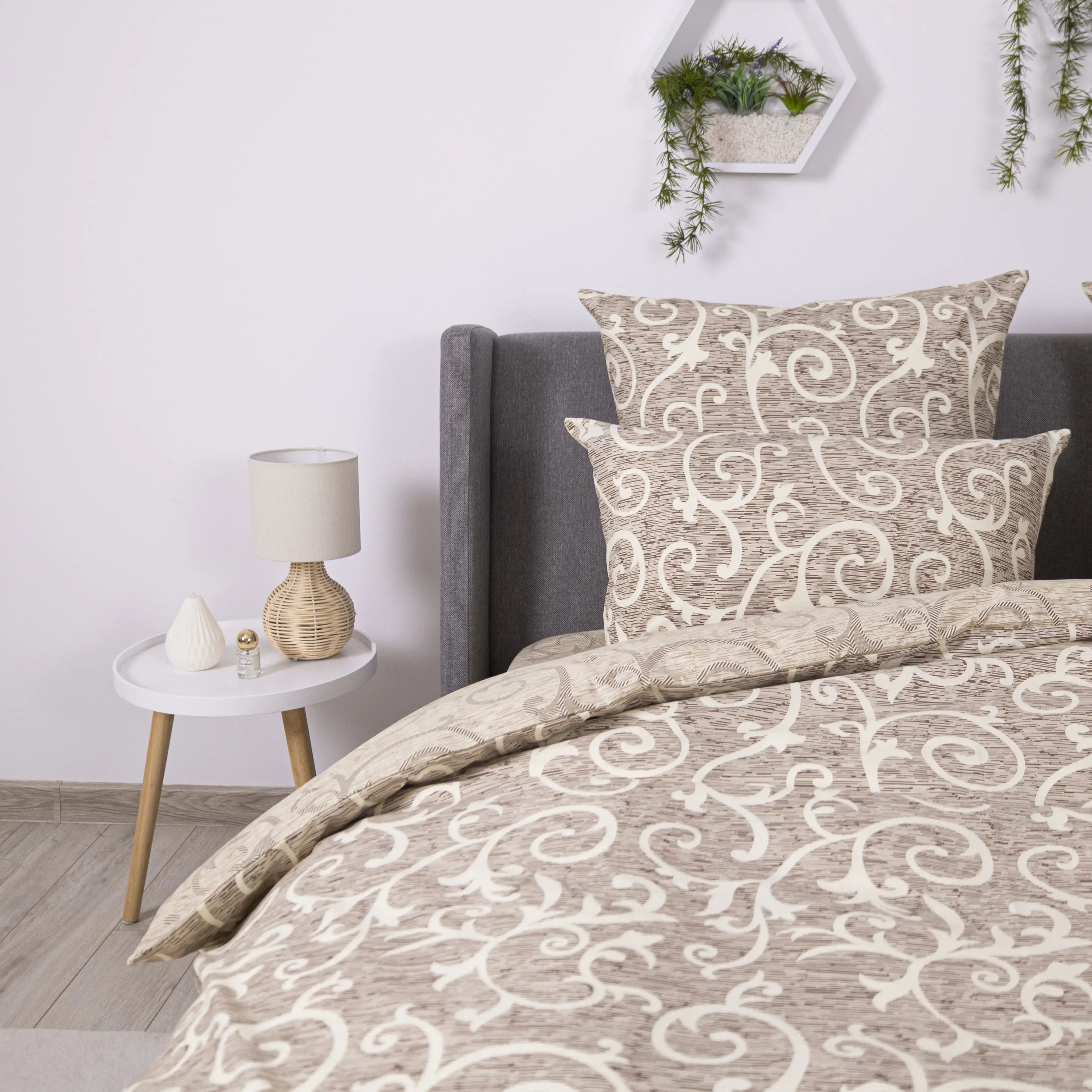 Постільна білизна ТЕП "Soft dreams" Beige and White, 70х70, полуторна