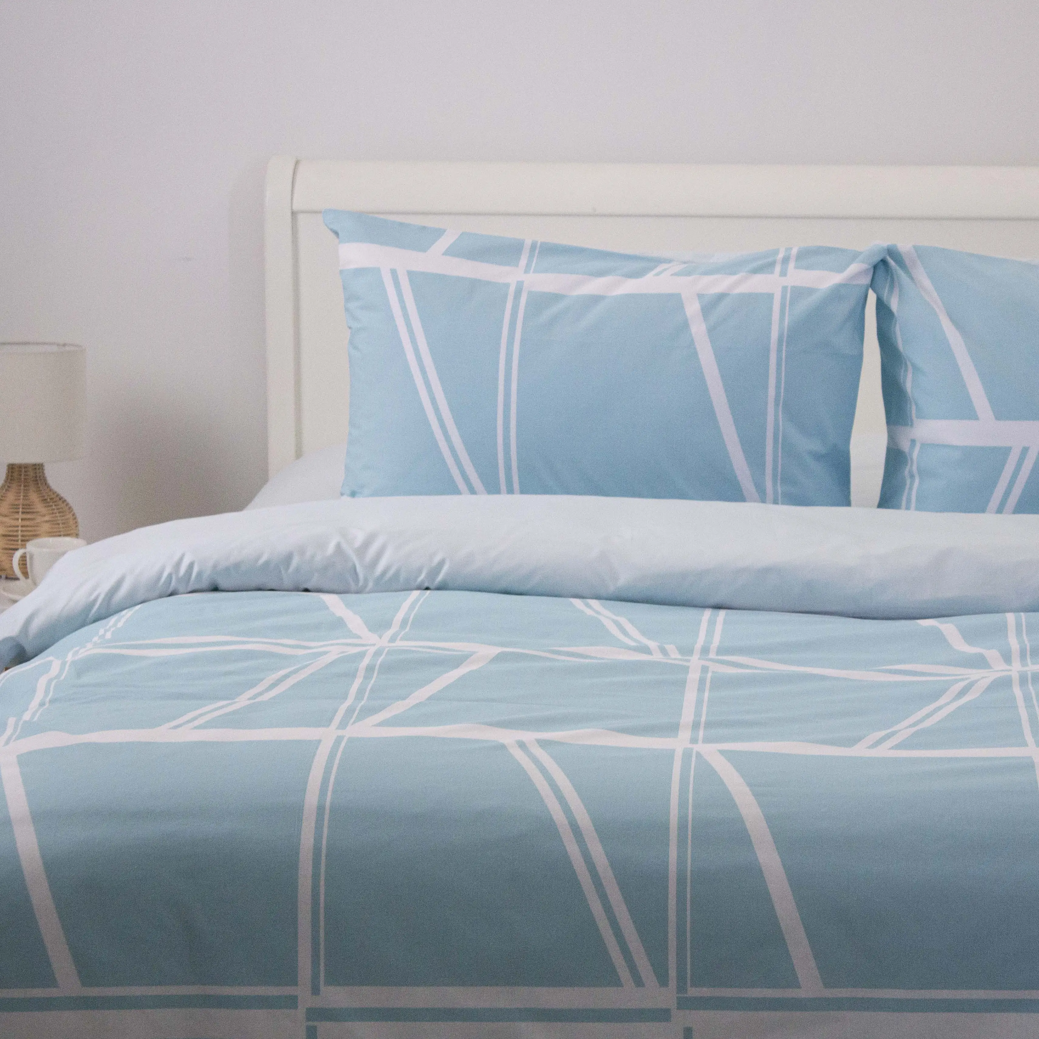 Комплект постільної білизни ТЕП "Happy Sleep" Aqua Grid, євро