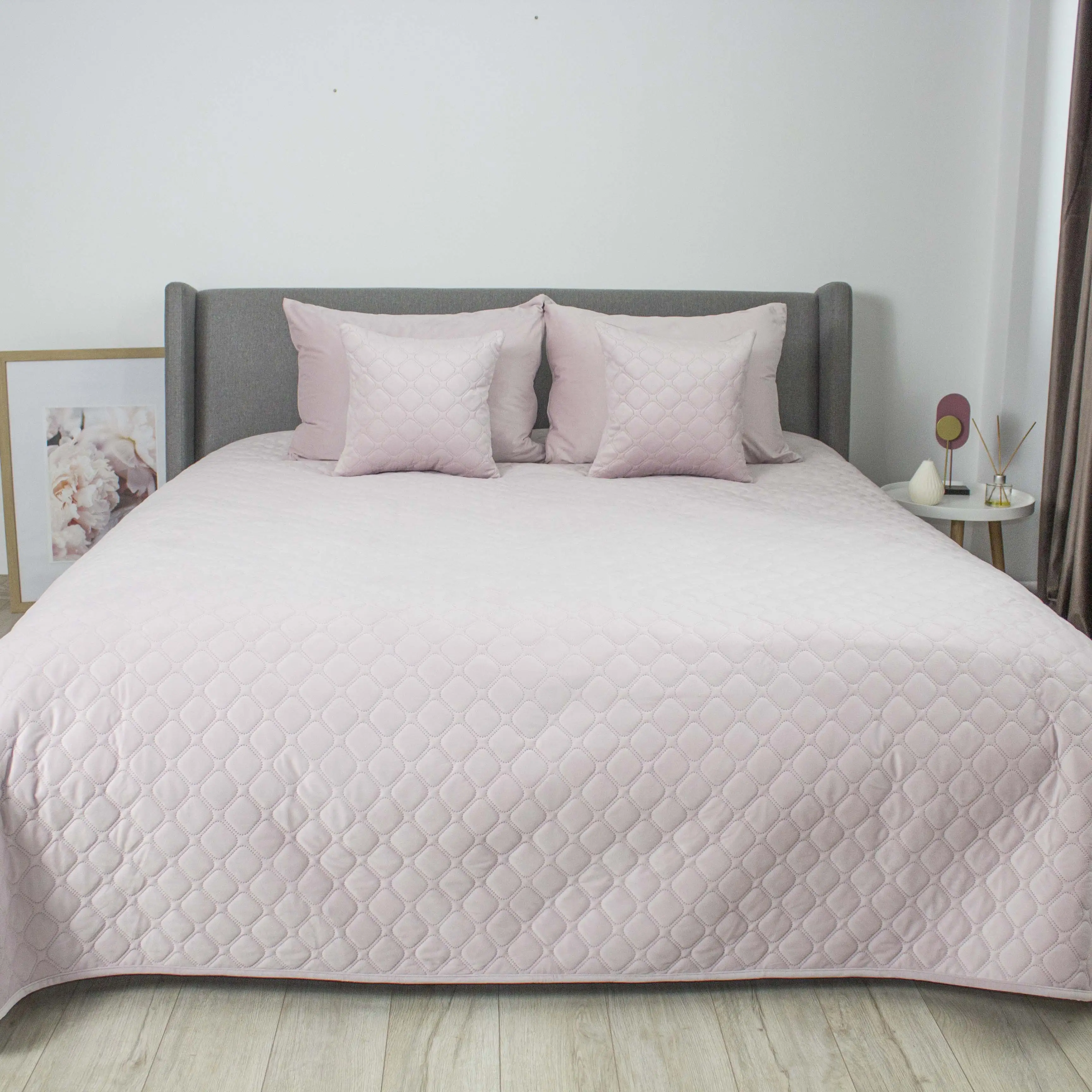 Покривало ТЕП "VELOUR" Lavender/Ромб круглий, 150x210
