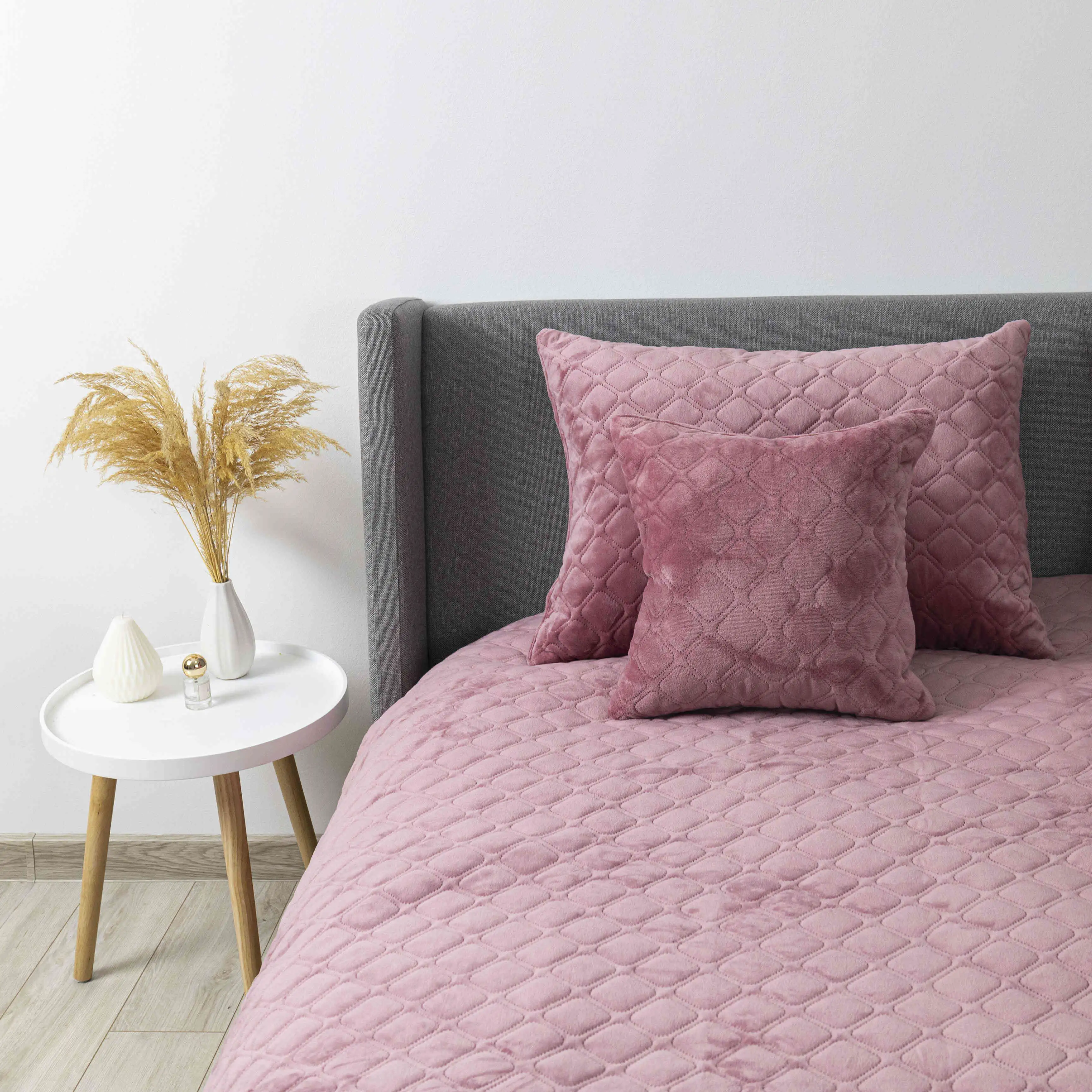 Покривало ТЕП "VELOUR" Mesa rose/Ромб круглий, 150x210