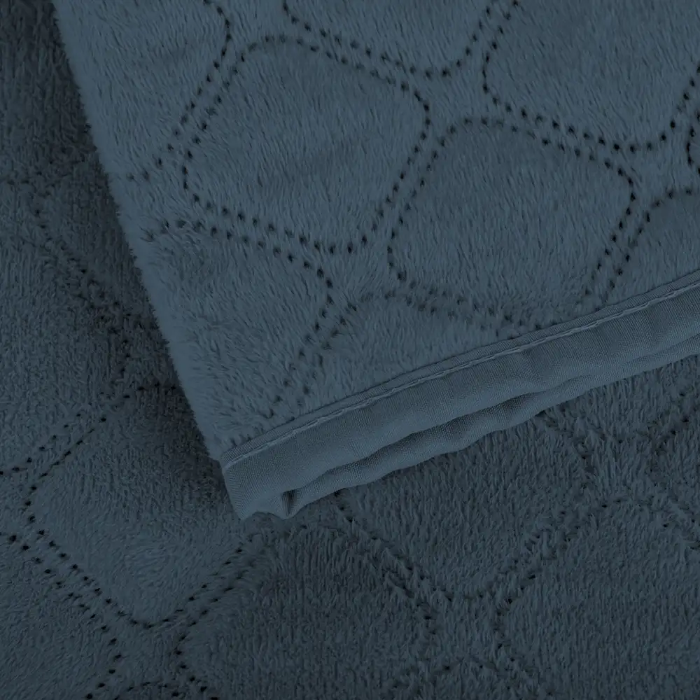 Покривало ТЕП "VELOUR" Cиній/Ромб круглий, 240x260