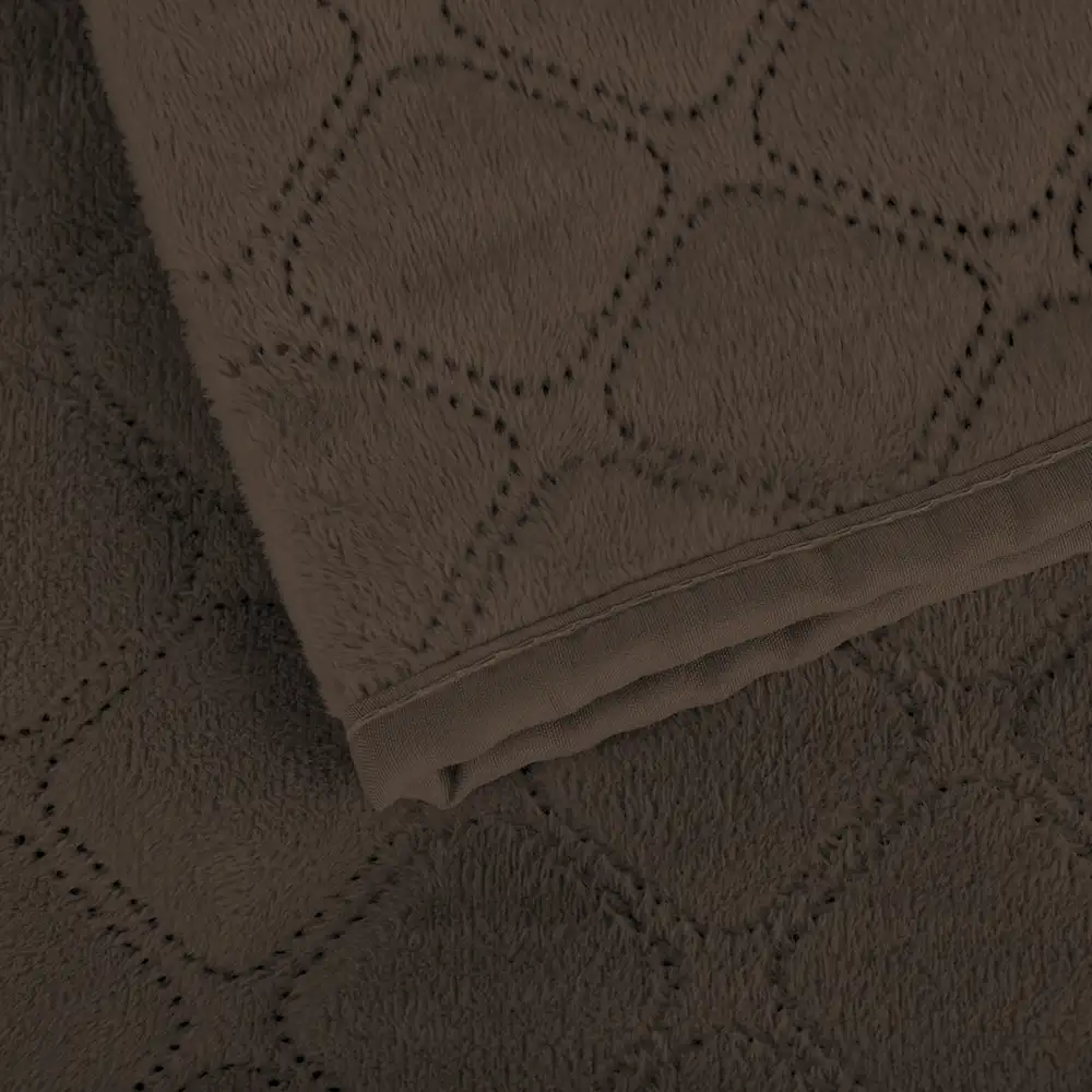 Покривало ТЕП "VELOUR" Коричневе/Ромб круглий, 240x260