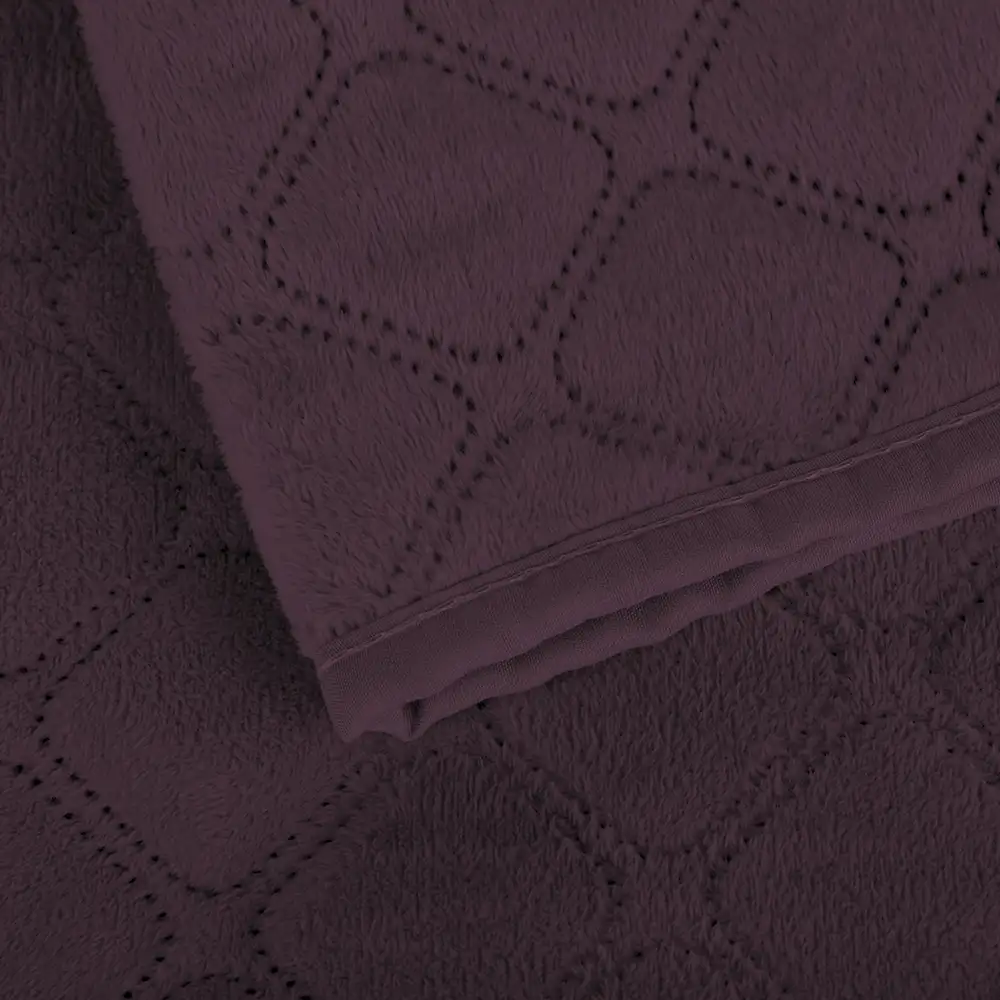 Покривало ТЕП "VELOUR" Бордо/Ромб круглий, 220x240