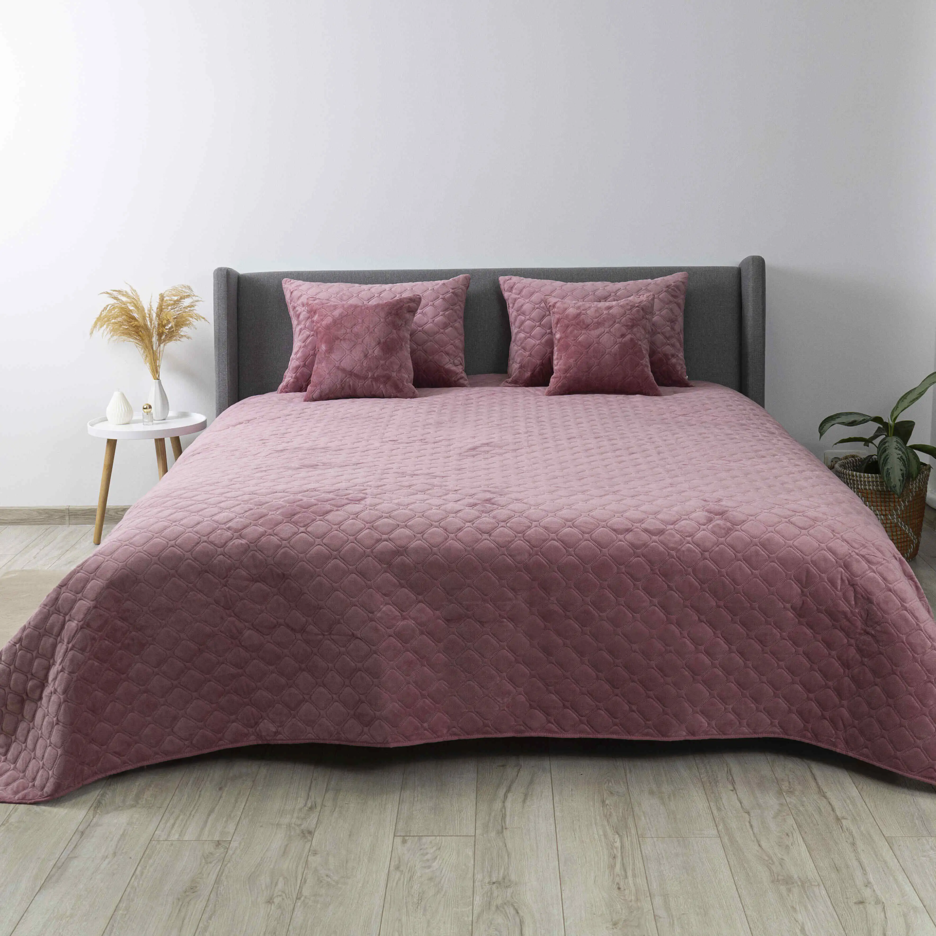 Покривало ТЕП "VELOUR" Mesa rose/Ромб круглий, 150x210