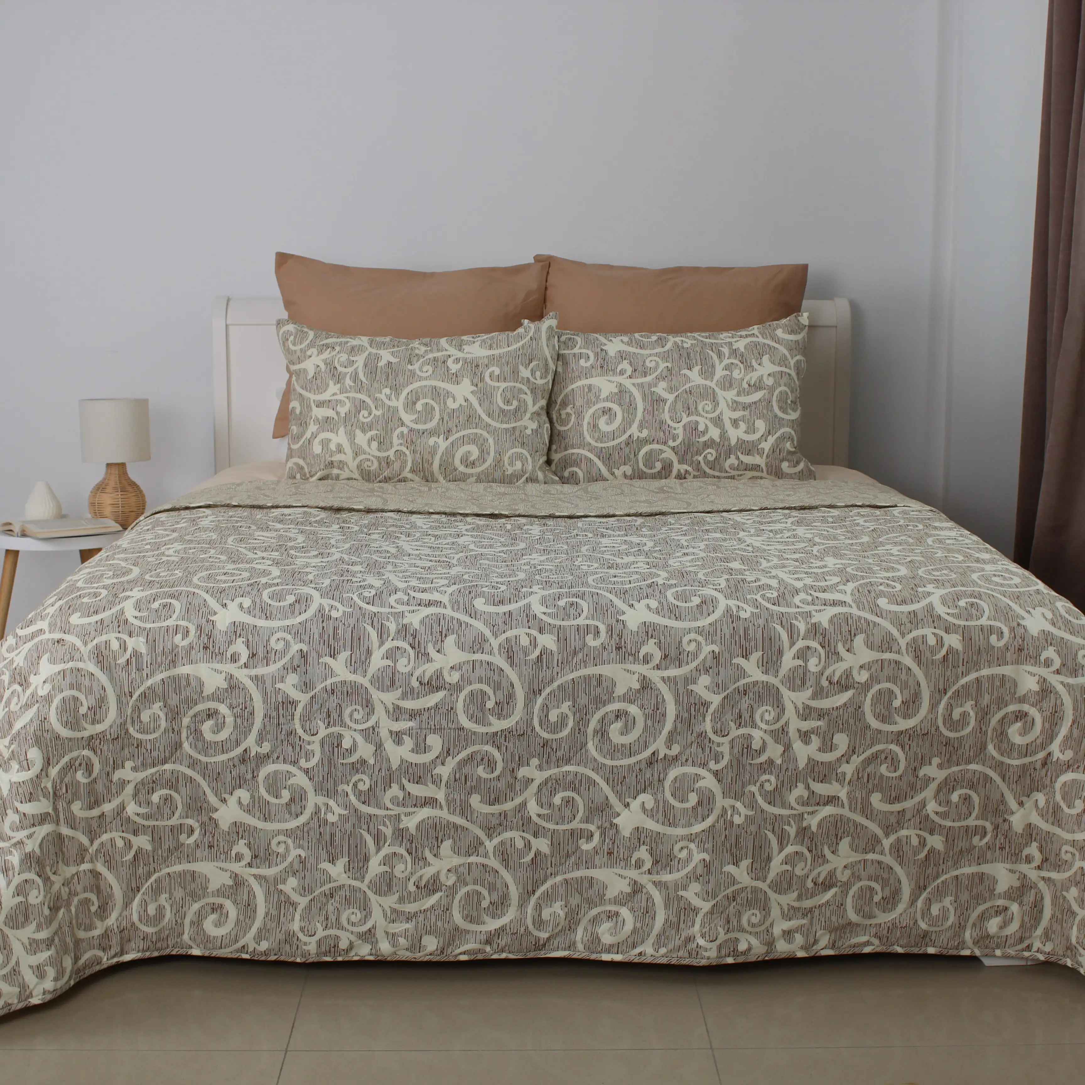 Покривало ТЕП "ELEGANT COTTON" Beige and White, 220x240