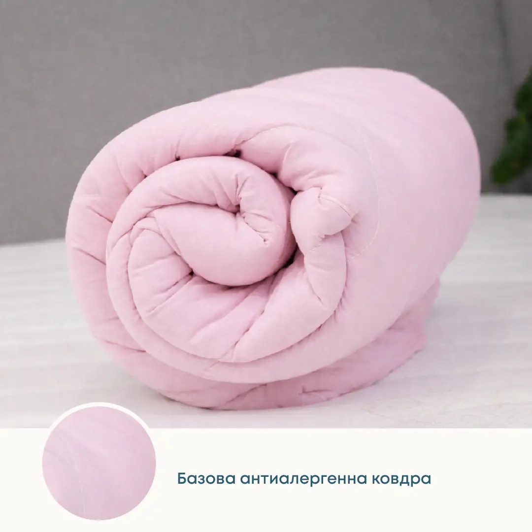 Ковдра "WASHED COTTON" Рожева пудра (у відтінках) , 140x200